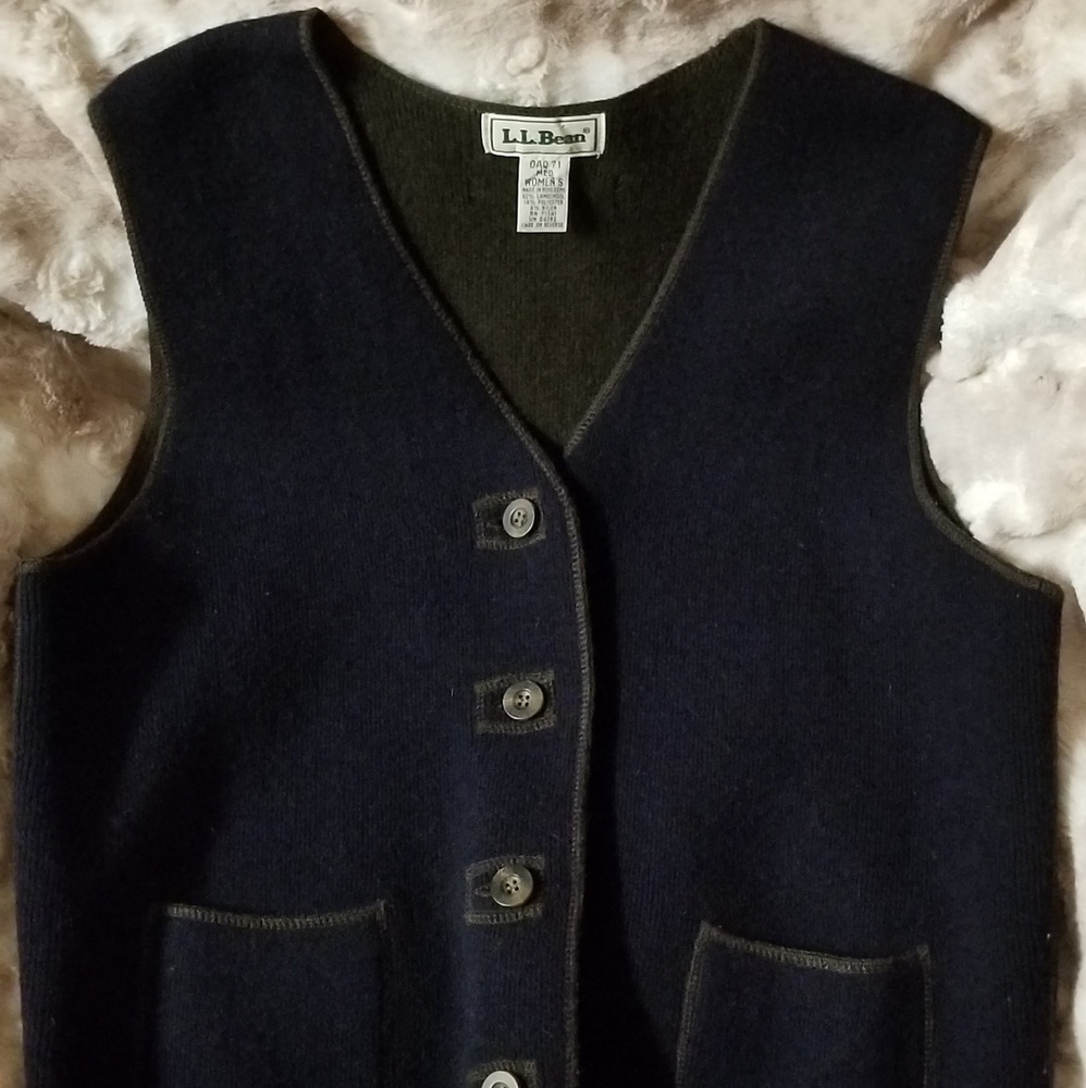 LL Bean lambswool vest